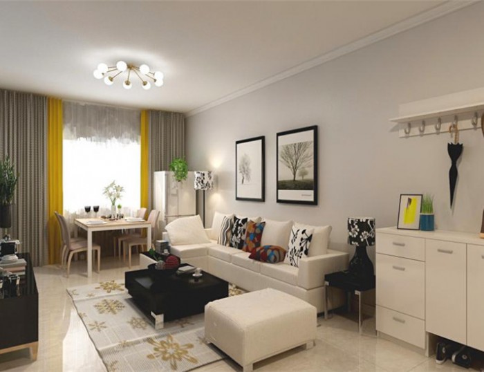 黃家溝65㎡北歐風格裝修效果圖